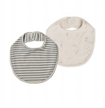 Snap Bib Space/Seagreen Stripe