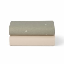 Snuz 2 Pack Sheets Sage/Cross