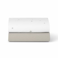 Snuz 2 Pack Sheets White/Star