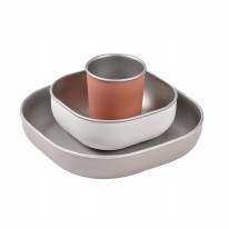 Stainless Steel Meal Set Terracotta