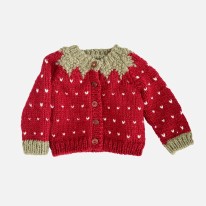 Strawberry Cardigan 6-12m