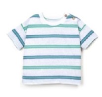 Striped Tee Azure 6-9m