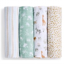 Swaddles Giraffe Safari 4pk
