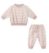 Sweat Set Pink Stripe 3-6m