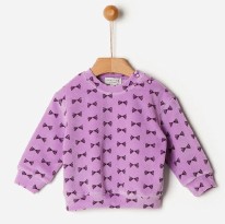 Sweatshirt Bows 3-6m