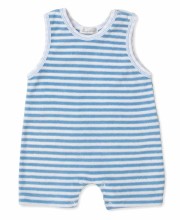 Terry Playsuit Blue Str 0-3m