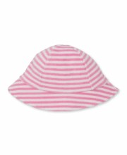 Terry Sunhat Pink Stripe 0-6m