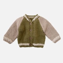 Varsity Cardigan Moss 6-12m