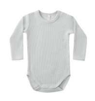 Waffle Onesie Ice Blue 0-3m