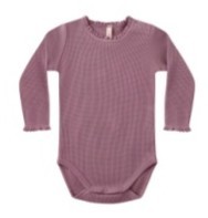 Waffle Onesie Mulberry 0-3m