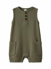 Waffle Romper Fern 3-6m