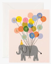 Welcome Elephant Baby Greeting Card