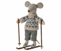 Winter Mouse with Ski Set Dad