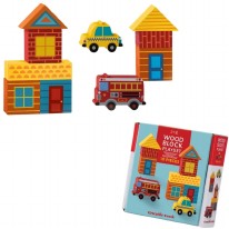 Wood Blocks Mini- Busy City