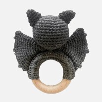 Wood Teether Bat