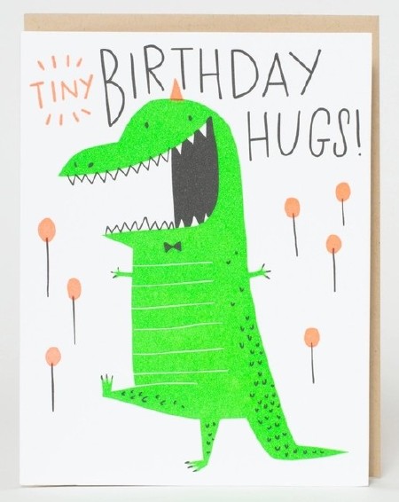 Tiny Birthday Hugs Dino Card