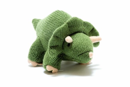 Knitted Rattle Triceratops