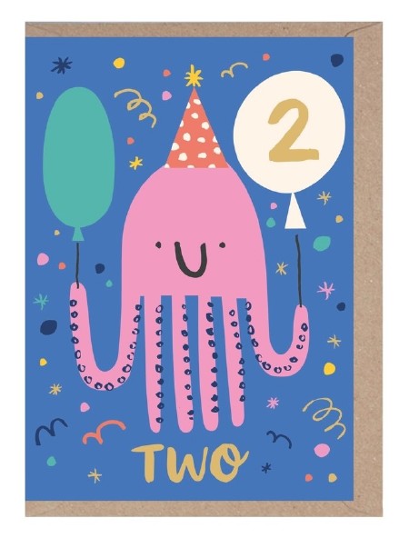 Two Year Old Octopus Card