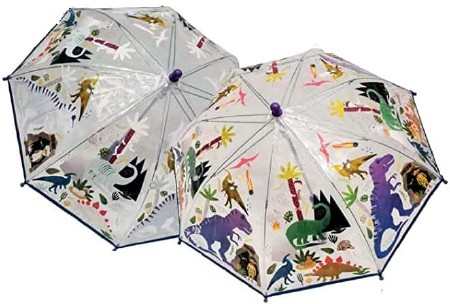 Color Changing Umbrella- Dinosaurs Clear