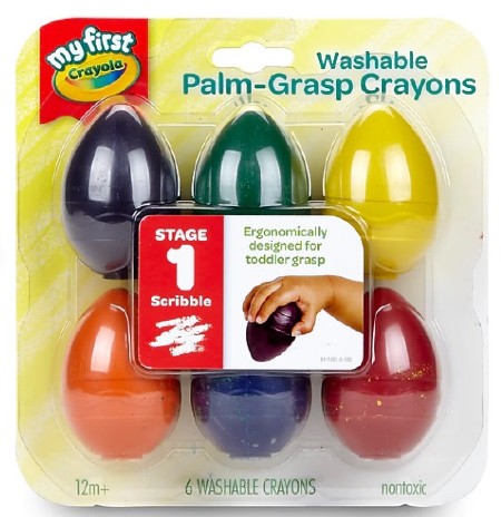 Washable 6 Palm Crayons- 12m+