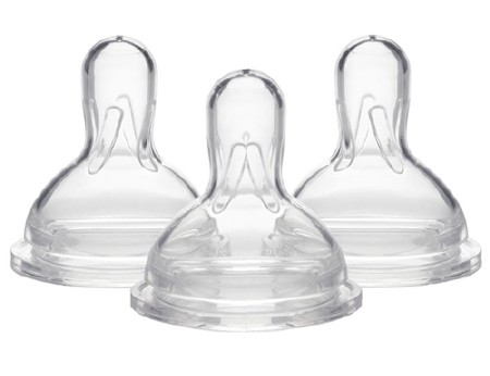 Wide Base Nipple 3pk Slow Flow
