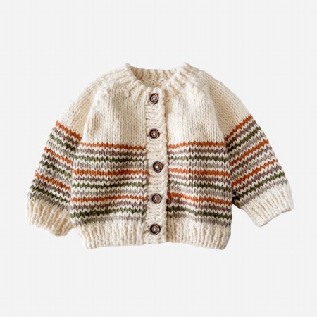 Woodland Stripe Cardigan 6-12m