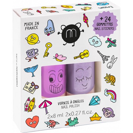 WOW Nail Polish + Nail Sticker Set