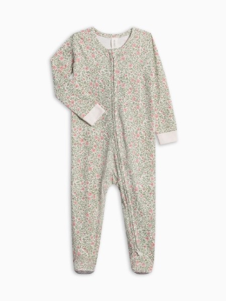 Zip Footie Janice Floral nb