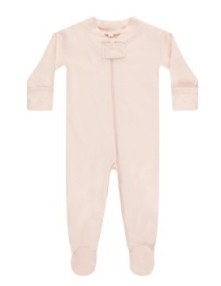 Zip Footie Petal nb