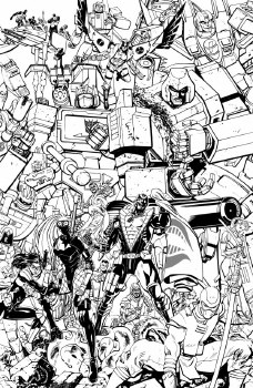 Transformers #33 Cvr G B&W