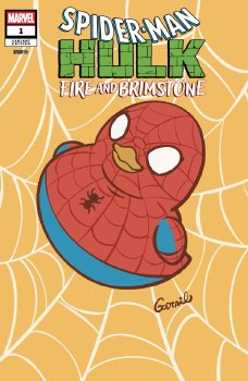 Spider-Man Hulk Fire and Brimstone #1 Godtail Marvel Duck Var