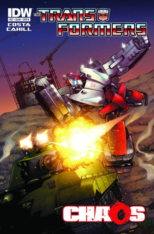 Transformers Ongoing #27 RI Black & White Cover