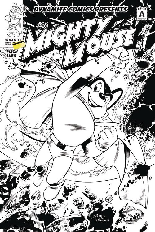 Mighty Mouse #1 Cover F 1:10 Lima B&W Incentive Variant