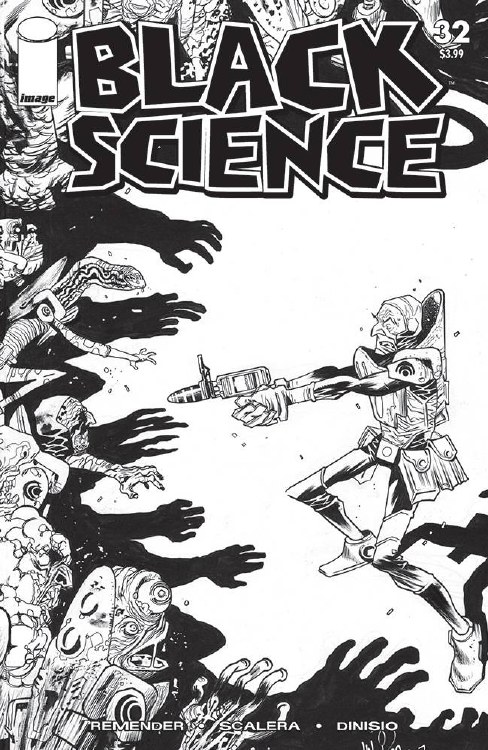 Black Science #32 Cvr D B&W Walking Dead #5 Tribute Var (Mr)