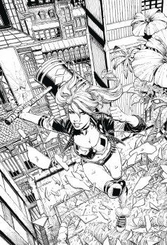Harley Quinn & Poison Ivy #3 (of 6) Card Stock Harley Var