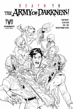 Death To Army of Darkness #2 10 Copy Andolfo B&W VarSIGNED BY JACOB EDGAR