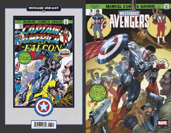 West Coast Avengers #3 Captain America Sam Wilson Homage Var