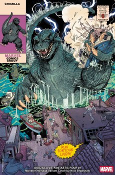 Godzilla Vs Fantastic Four #1 Bradshaw Monster Homage Var