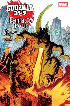Godzilla Vs Fantastic Four #1 Harren Godzilla Homage Var