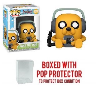 Pop Animation Adventure Time Jake W/ Player Vinyl Fig w/ Pop Protector