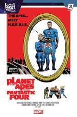 Planet of the Apes vs Fantastic Four #3 Woods Homage Var