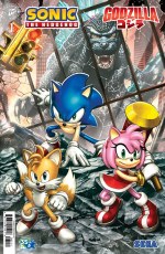 Sonic the Hedgehog x Godzilla #1 Cvr E Suayan