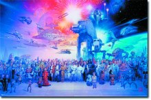 Star Wars Galaxy 24 x 36 Rolled Poster