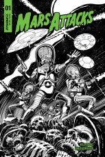 Mars Attacks #1 1:10 Mandrake B&W Incentive Var