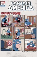 Captain America #23 Gurihiru Heroes At Home Var