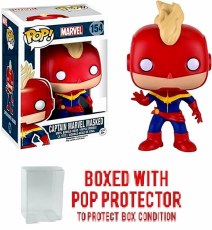 Pop Marvel Captain Marvel Masked Vinyl Fig GTS Exclusive w/ Pop Protector