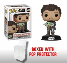 Pop Star Wars Mandalorian Mando Holding Child Vinyl Figure