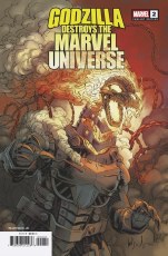 Godzilla Destroys Marvel Universe #2 Ghost Rider-Zilla Var
