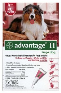 Advantage II Large Dog 4 Pack