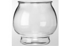Fish bowl round footed 1 gal